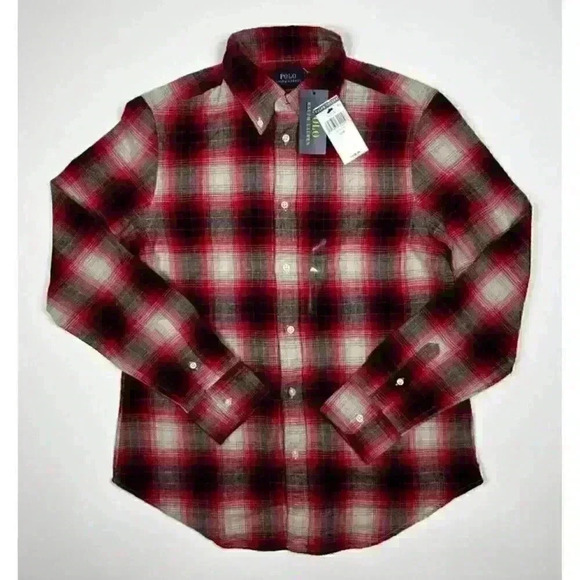 NEW! Polo Ralph Lauren Women's L Classic Fit Plaid Cotton Shirt NWT $198 - Picture 1 of 3